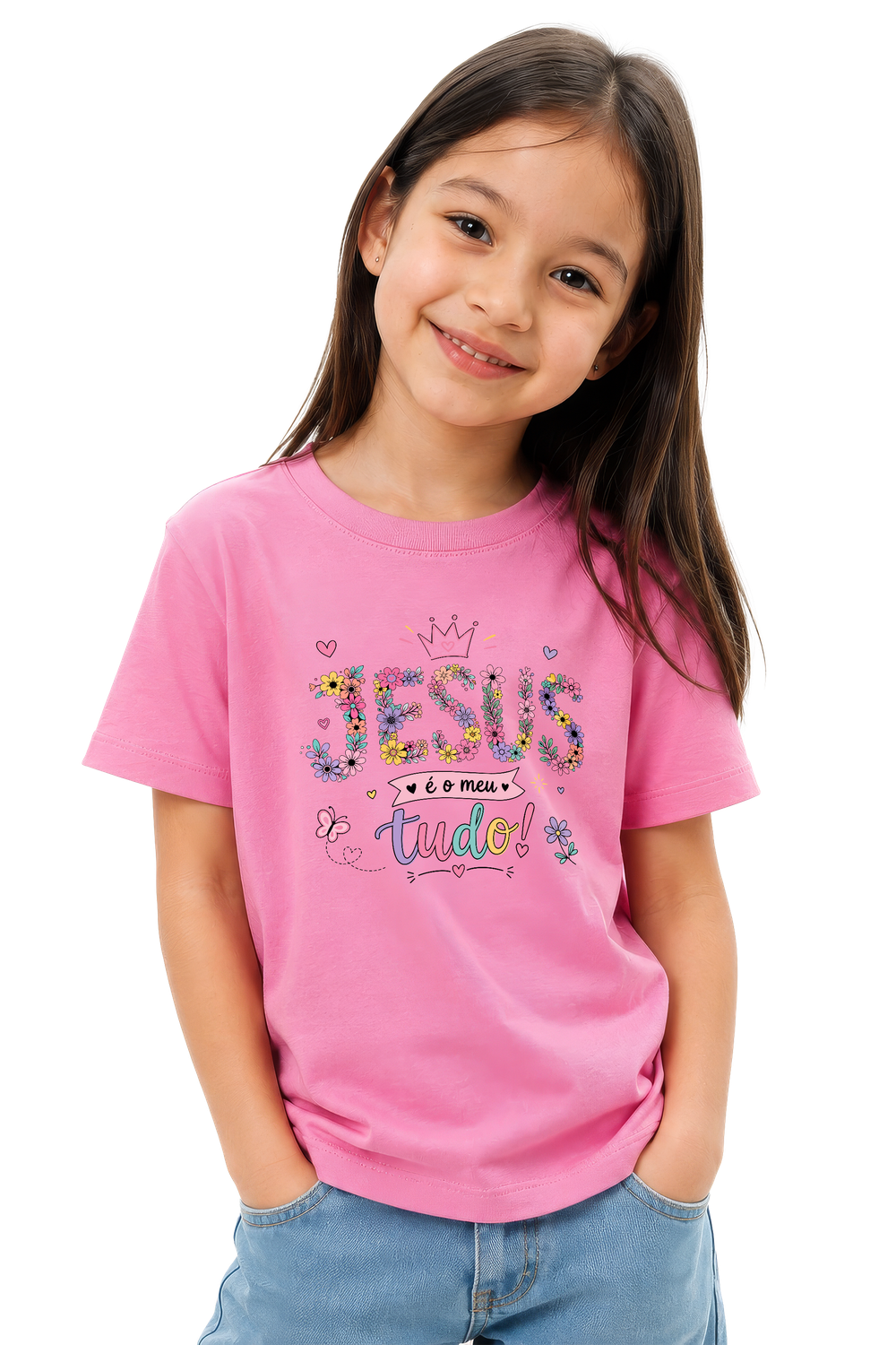 Camiseta Infantil Jesus é o Meu Tudo