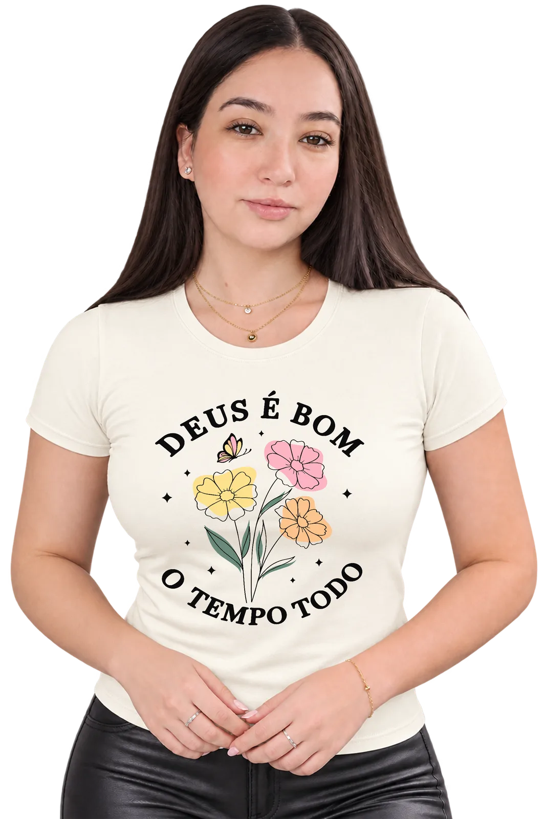 Baby Look Deus é Bom o Tempo Todo