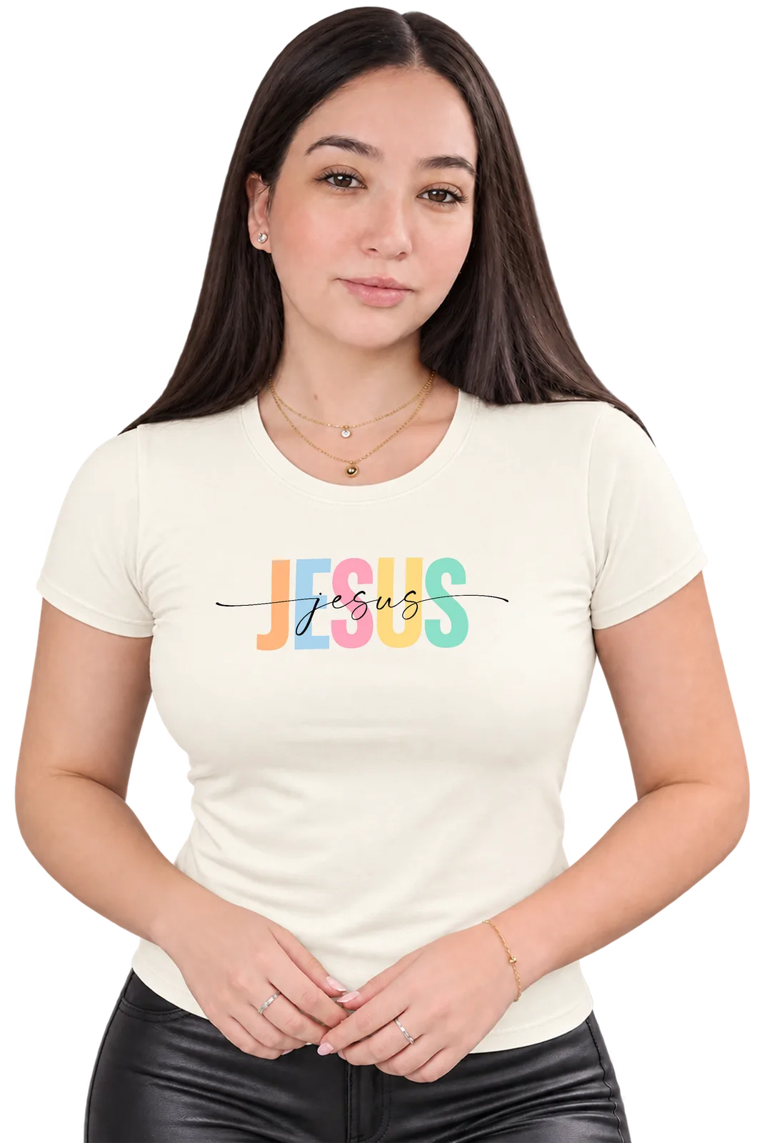 Baby Look Jesus 04 — Off White — foto 1 de 2