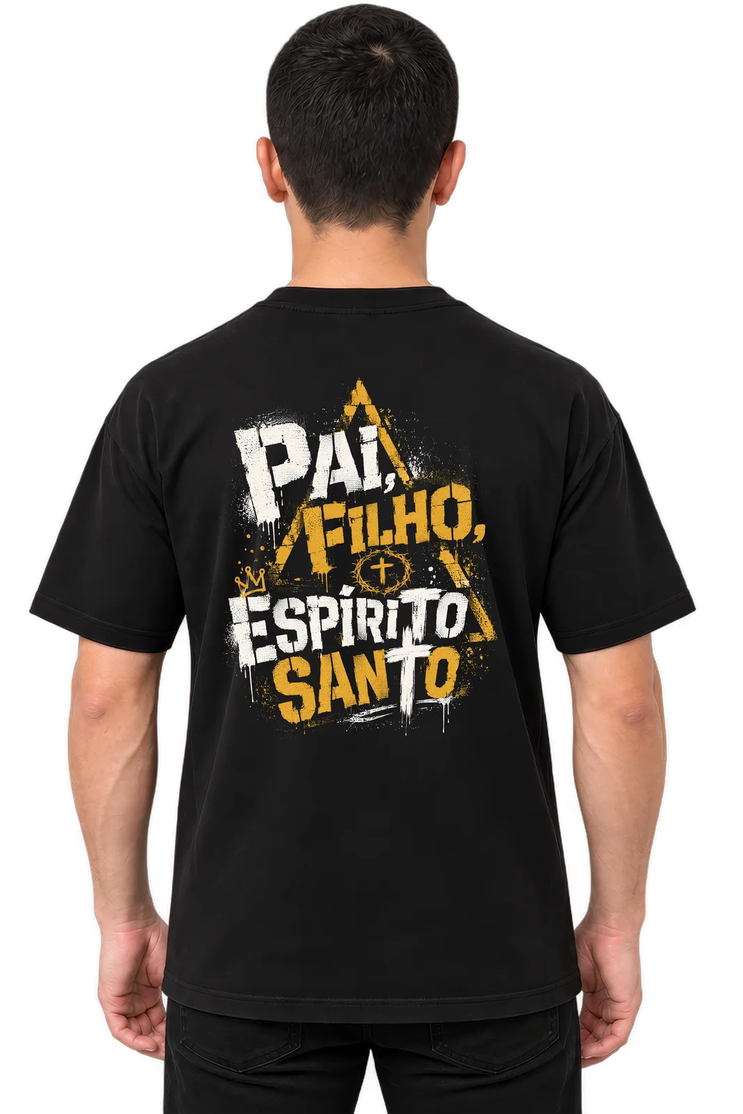 Camiseta Oversized Pai, Filho e Espírito
