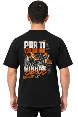 Camiseta Oversized Queimar Minhas Carroças