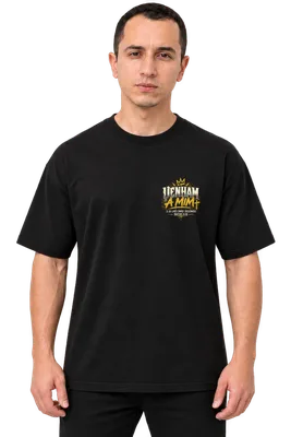 Camiseta Oversized Vinde a Mim — Preta — miniatura 2